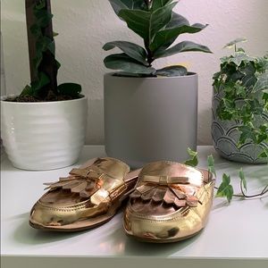 Madden Girl Gold Slide On Sandals